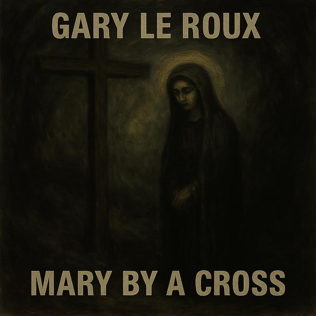 Mary by a cross