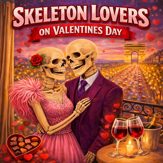 Skeleton Lovers on Valentines Day
