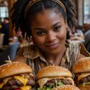 She Eats Her Burger Upside Down